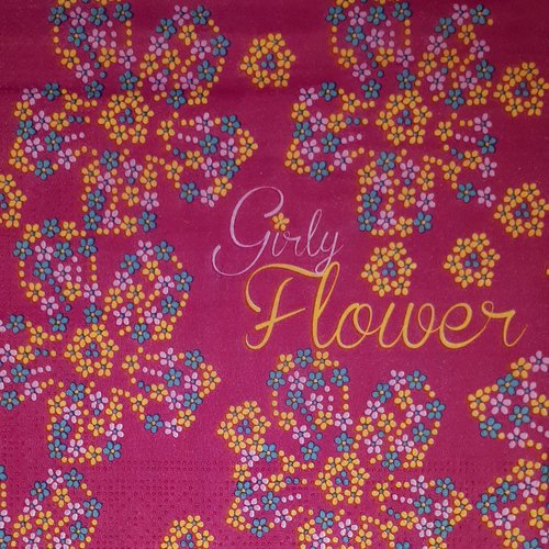 213 "serviette en papier" fleurs & motifs