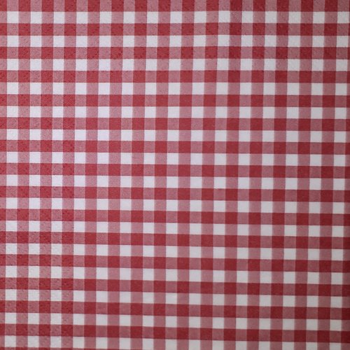 215 "serviette en papier" rouge & blanc