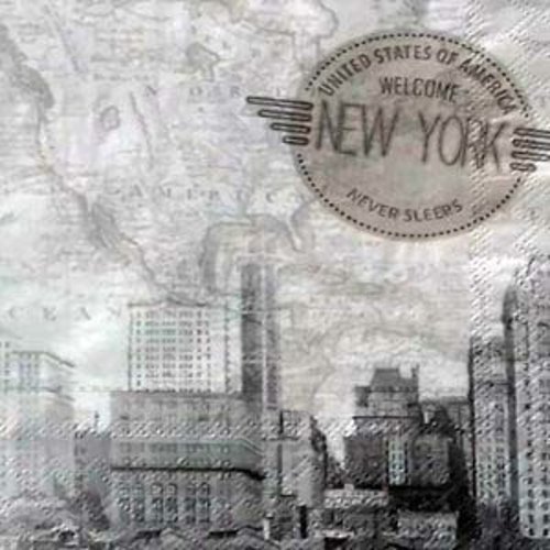 232 "serviette en papier" new-york & gratte ciel