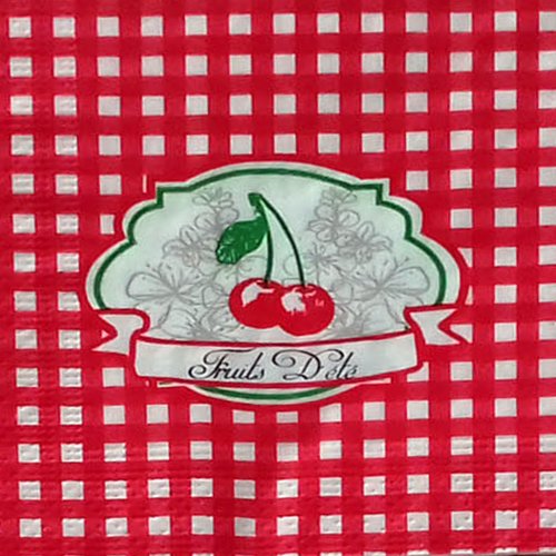 251 "serviette en papier" fruits d'été & carreaux