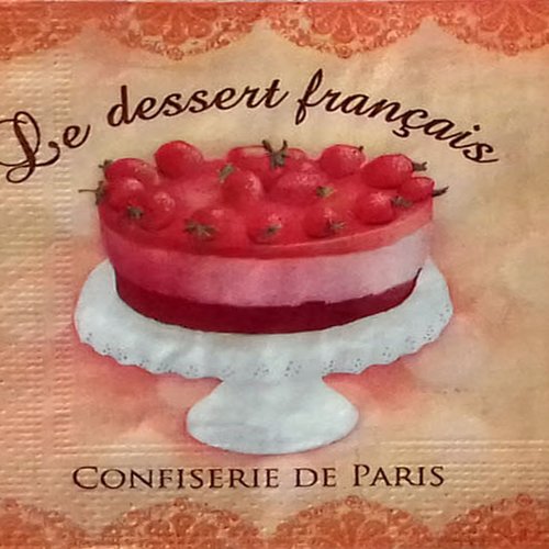253 "serviette en papier" gâteau & fraises