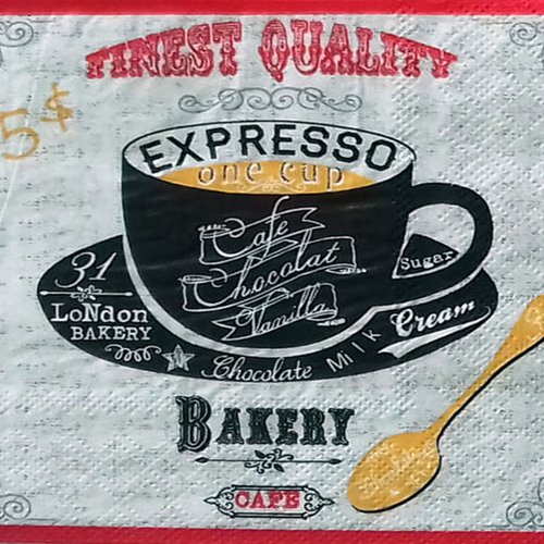 258 "serviette en papier"  café expresso