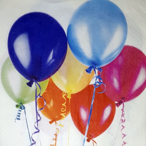 285  "serviette en papier" ballons colorés