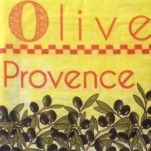 298 " serviette en papier"  olives de provence