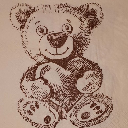 324 "serviette en papier" petit ours