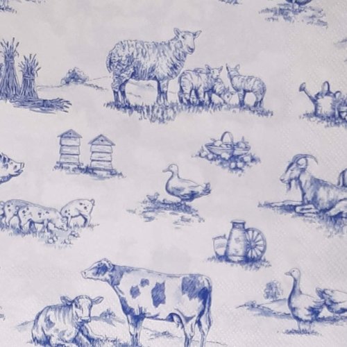 326 "serviette en papier" animaux de la ferme