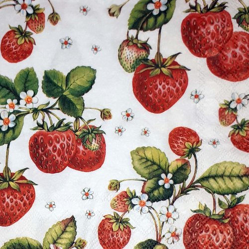 333 "serviette en papier"  fraises de jardin