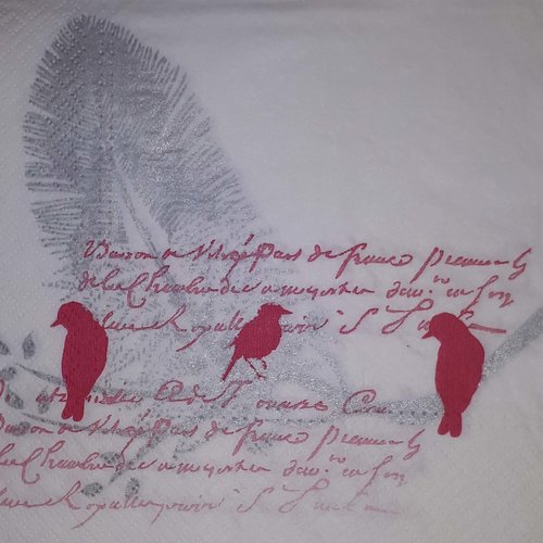 364 "serviette en papier" plume & oiseaux