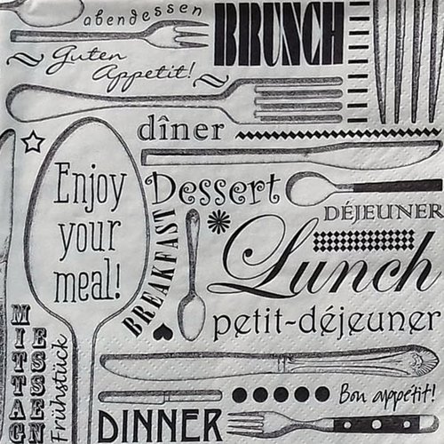 406 "serviette en papier" déjeuner & dîner