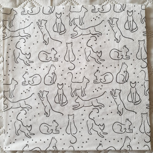 461 "serviette en papier "chats"