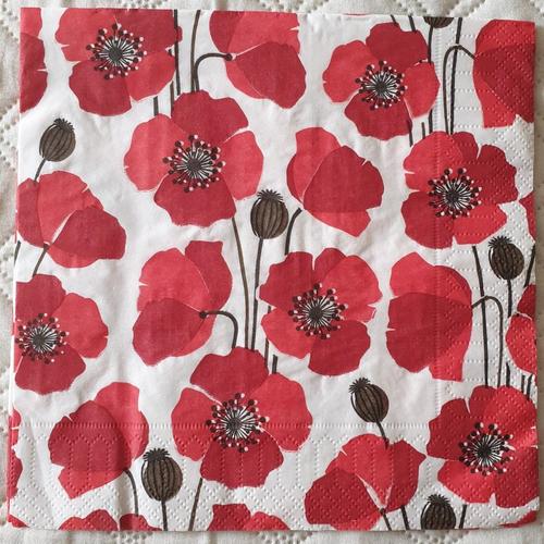 468 "serviette en papier "poppy"
