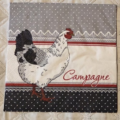 270 serviette en papier "campagne"