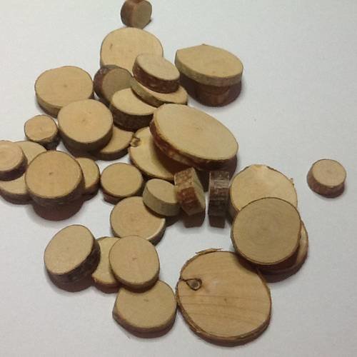25 petits rondin de bois naturel