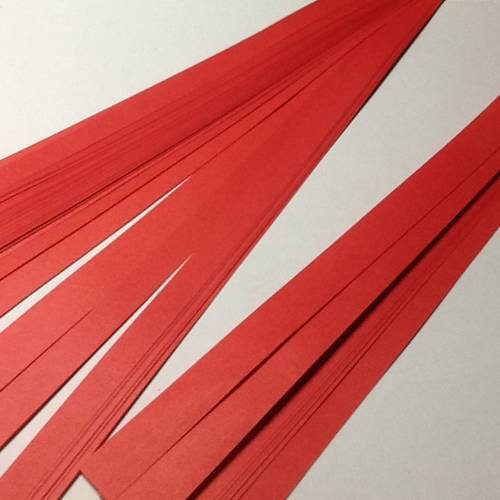 80 bandes de quilling papier rouge 2 largeurs
