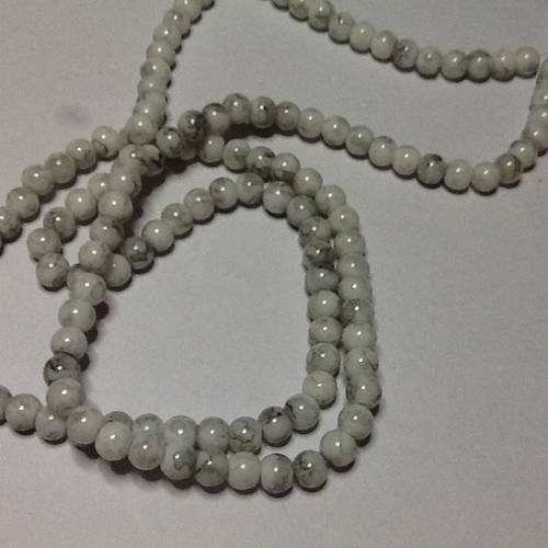 20 perles en verre drawbench 6 mm 