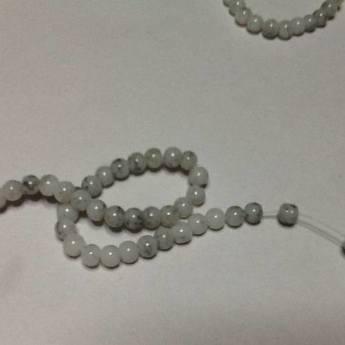 20 perles en verre drawbench 4 mm 