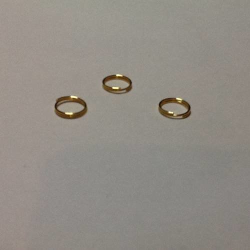 25 anneaux double 8 mm doré 