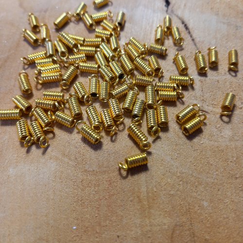 Lot de 20 embouts de cordon couleur dorė