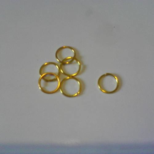 30 anneaux doré 12mm dessoudé 