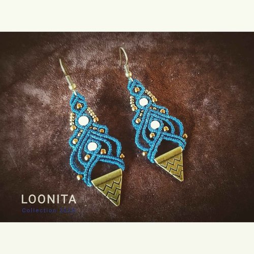 Boucles d'oreilles macramé