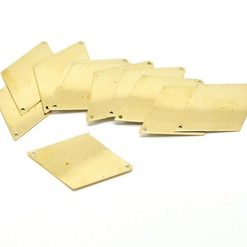 2 losanges cuivre jaune 4,2cm