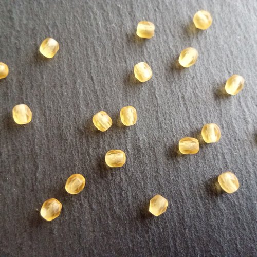 Perles facettes givrées 4mm en verre autrichien x20