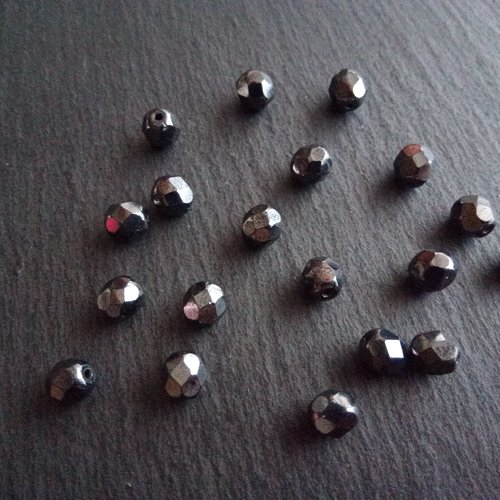 Perles facettes 6mm en verre autrichien x15