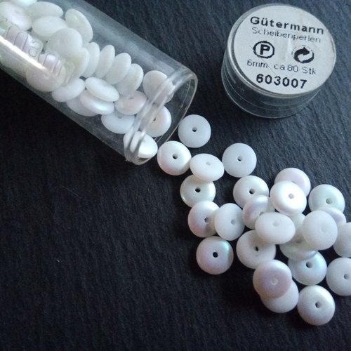 Perles rondelles en verre 6 mm x20