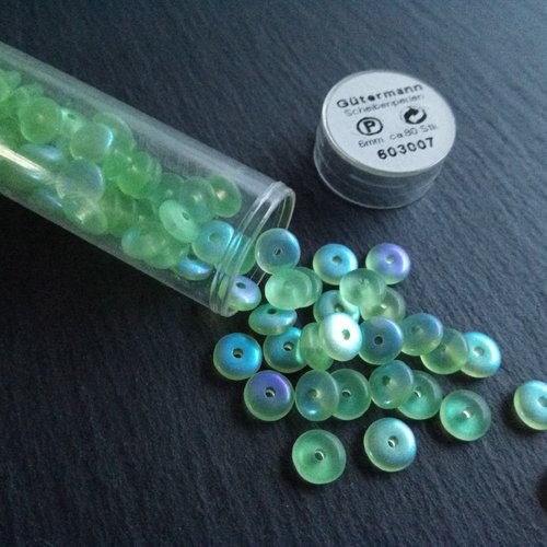 Perles rondelles en verre 6 mm x20