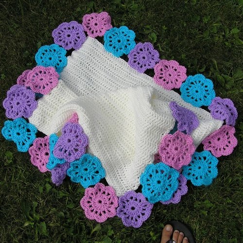 Couverture ou plaid réalisée au crochet , plaid canapé