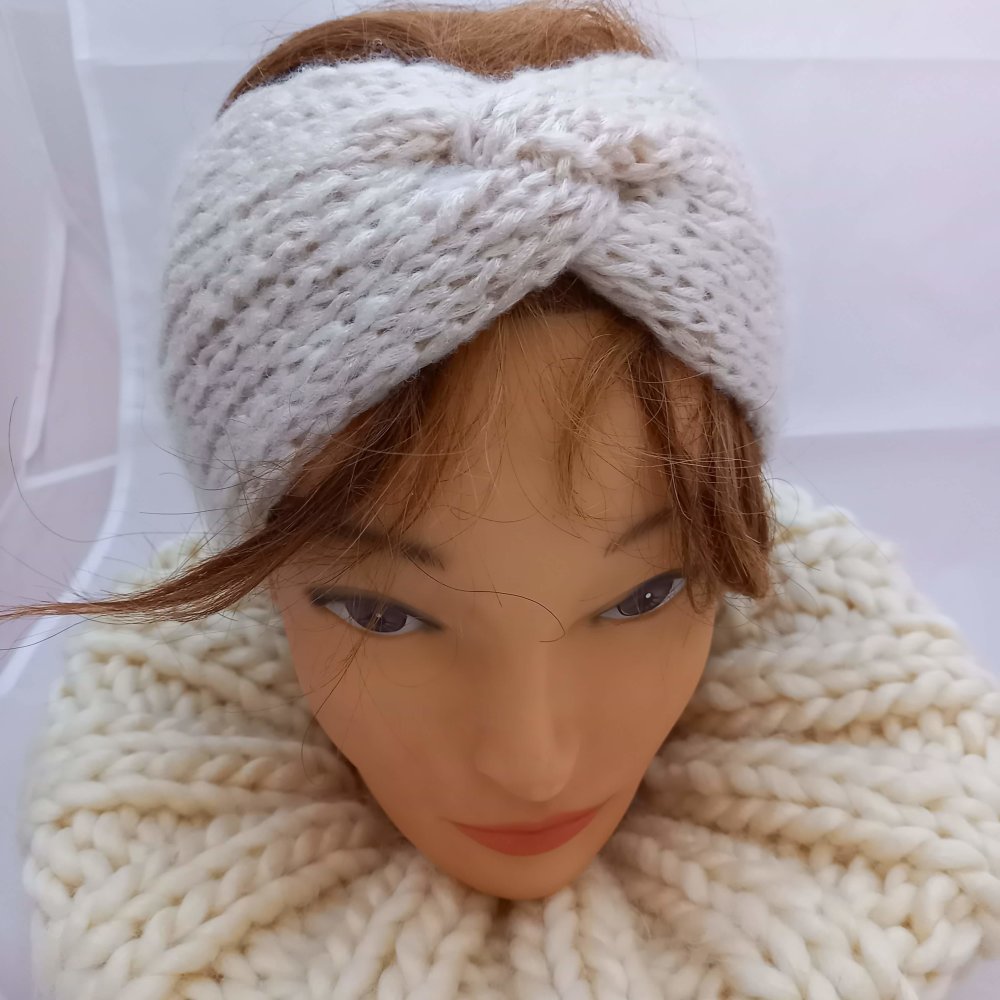 Bandeau Cheveux Femme Bandeaux d'hiver en tricot torsadé avec