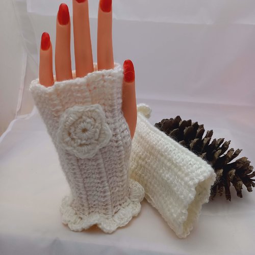 Mitaines femme laine mohair et soie