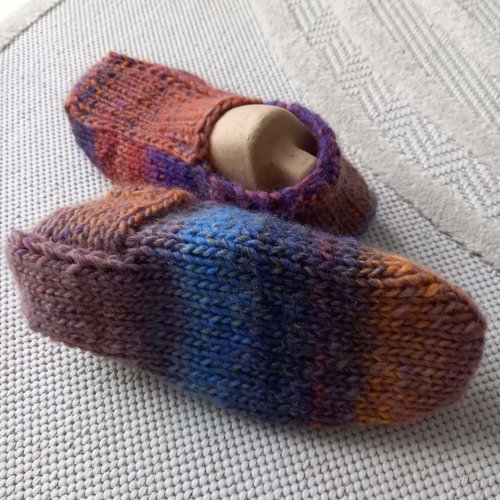 Chaussons homme taille 43 tricotés en laine