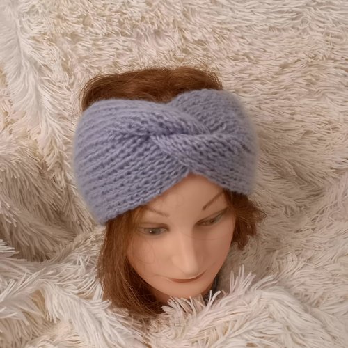 Bandeau femme croisé gris