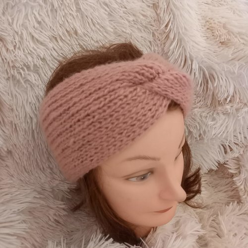 Bandeau femme croisé rose