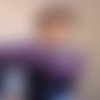 Chauffe épaule femme en laine grise bordeaux violette