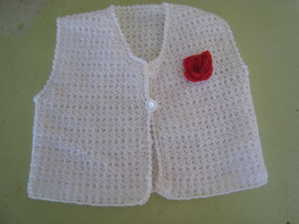 Gilet Au Crochet Pour Bebe 6 Mois Fait Main Un Grand Marche