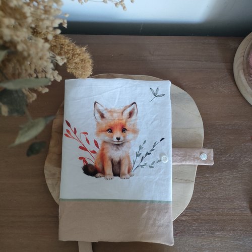 Protège carnet de santé renard