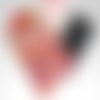 Pochette housse smartphone étui de rangement téléphone portable tissu rouge imprimé fleurs colorées sonia