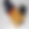 Pochette smartphone bandoulière housse étui de rangement téléphone portable jaune cury imprimé mouettes phares bateaux sonia