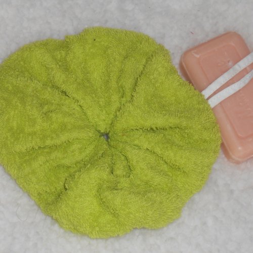 Bio fleur de douche / bain pour la toilette en éponge verte douce et agréable