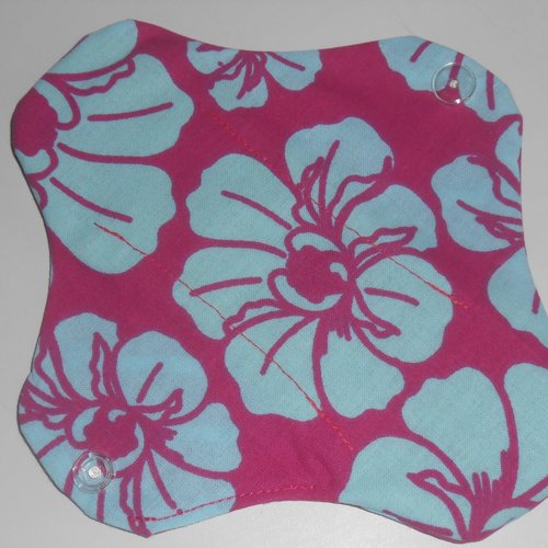 Protège slip lingerie lavable hygiènique en coton et éponge rose fushia tiaré tahiti bleue nenette