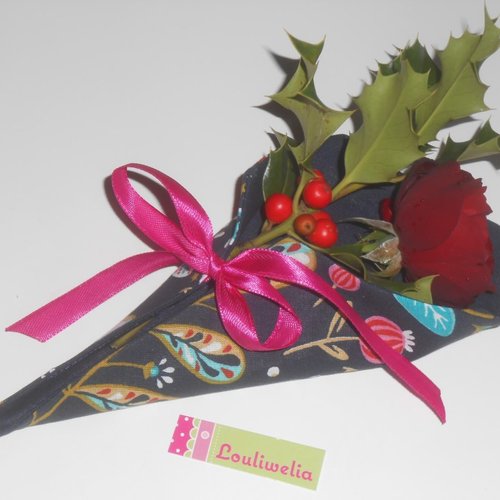 Lot de 2 décorations de table noël / assiette ou cadeau d'invité à poser pour fleurs chocolats couverts parfum ou autres willow