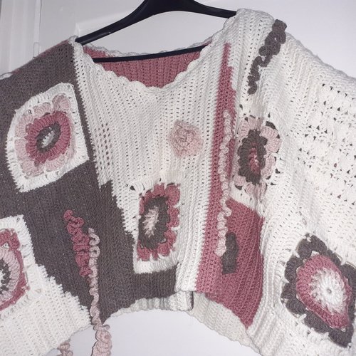 Tutoriel poncho pull court douceur femme tuto au crochet en français over size