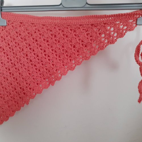 Foulard de taille s m l bohème d'été pour femme / ceinture / tablier / ceinture / bandana au crochet corail