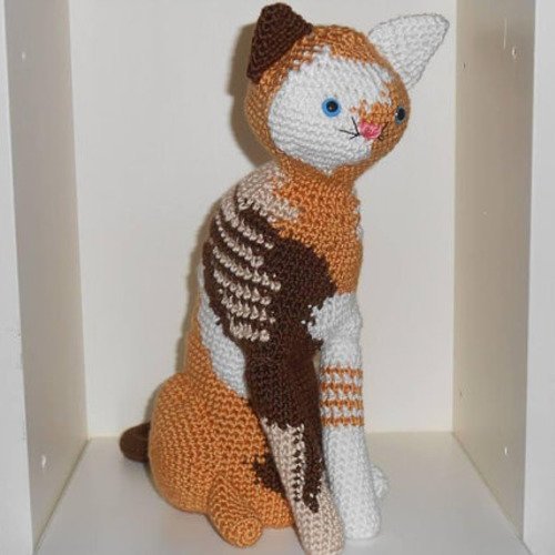 Tutoriel Pdf En Francais Chatounet Le Grand Chat 30 Cm Tuto Patron Au Crochet Amigurumi Explications Modele Un Grand Marche