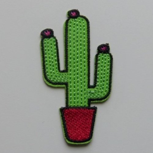 Thermocollant cactus vert et rose