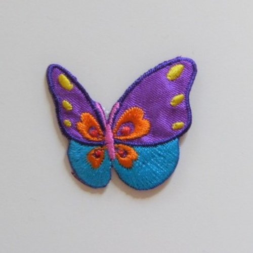 Ecussons thermocollant papillon multicolore pour customisation