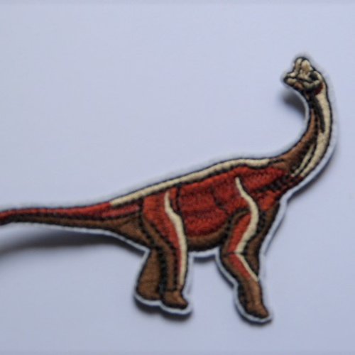 Ecusson thermocollant dinosaure marron