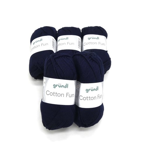 Fil coton bleu marine gründl cotton fun